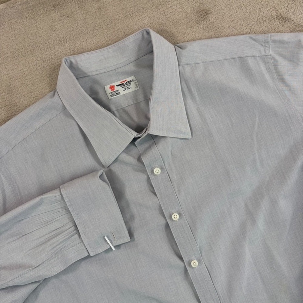 Vintage Turnbull & Asser Oxford Shirt in Grey Men 4XL 20.5" Made in England